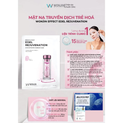 Combo 10 Mặt Nạ Truyền Dịch Nâng Cơ Trẻ Hóa Da WonJin Effect Edel Rejuvenation Mask 30g