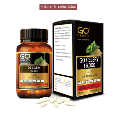 Bộ Sản Phẩm Tăng Cường Sinh Lực, Sinh Lý Nam Cho Người Bị Gout: Viên Gout Go Celery 16000mg 30 Viên, Viên Tăng Cường Sinh Lý Nam Go Man Plus 30 Viên