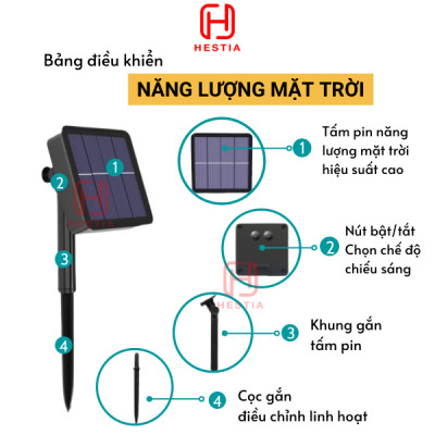 Đèn led dây năng lượng mặt trời T-Light 10 mét, 20 mét cho không gian Nhà, Quán Cafe, Ban Công, Sân Thượng Siêu Chill...