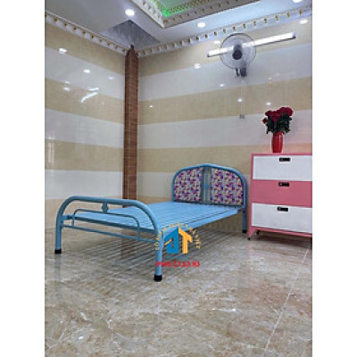 Giường sắt đơn ngang 1m màu xanh - ĐẠI THÀNH
