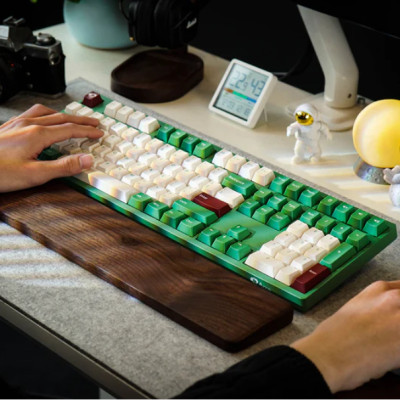 Kê tay gỗ Óc Chó HyperWork (Có dán feet) - Hàng Chính Hãng