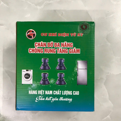 Bộ 04 chân đế cao su đa năng - HT SYS - Đế chống rung máy giặt - Đế chống ồn máy giặt, máy sấy,tủ lạnh, bàn ghế 