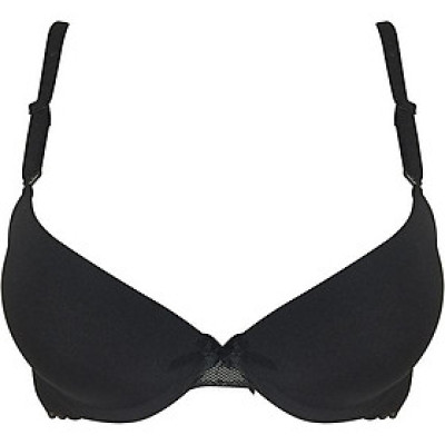 Áo Ngực Trơn Dây Ren Có Gọng Đệm Vừa Zuen THA1011 - Đen