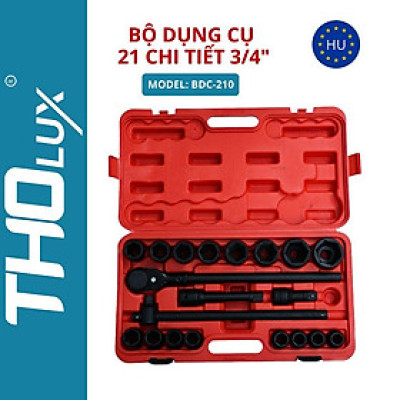 Bộ dụng cụ 21 chi tiết 3/4 BDC-210 Tholux