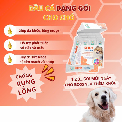 BOSSEN - SHINY for Dog Bổ sung Vitamin và Acid béo Thiết Yếu cho Chó - Hộp nguyên 20 gói 4ml