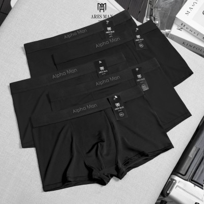  Quần boxer nam, quần lót nam thun lanh ALPHA MAN 3.0 kháng khuẩn co giãn 4 chiều thấm hút mồ hôi phong cách nam tính - ARES SHOP