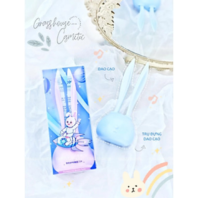 Bộ Dao cạo Tỉa Lông Mày hình thỏ dễ thương 2 Bộ Lưỡi Dao Cạo Lông Mày Bền Chống Xước Mịn