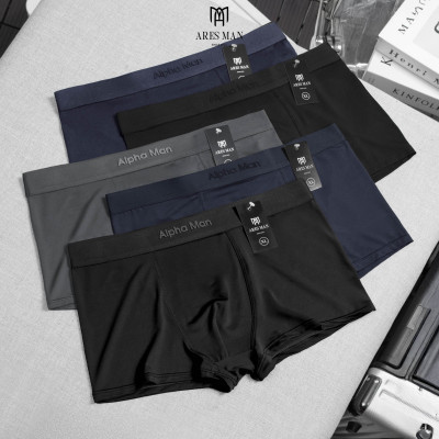  Quần boxer nam, quần lót nam thun lanh ALPHA MAN 3.0 kháng khuẩn co giãn 4 chiều thấm hút mồ hôi phong cách nam tính - ARES SHOP