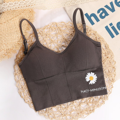 Áo Bra Hoa Cúc Họa Mi Thun Gân Hottrend Cá Tính