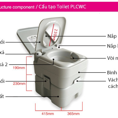Toilet/Bồn Cầu Di Động Cắm Trại, Chăm Sóc Người Già, Toilet Di Động cho Phụ Nữ Có Thai, Bà Bầu, người bệnh già yếu