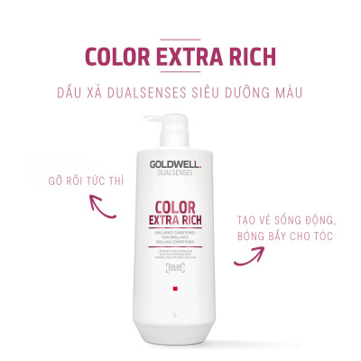 Dầu Xả Giữ Màu Tóc Nhuộm Goldwell Color Extra Rich Dưỡng Tóc Bóng Mượt, Bền Màu Lâu Phai