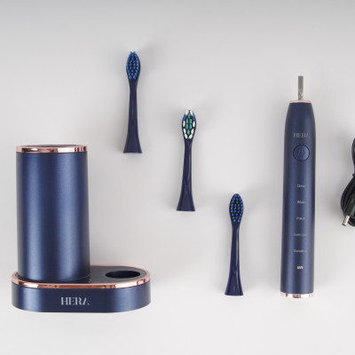 Bàn Chải Điện Maxcare Hera Whitening - Khử Khuẩn Sấy Khô, Công Nghệ Sóng Âm Sonic, Kèm Đầu Rửa Mặt