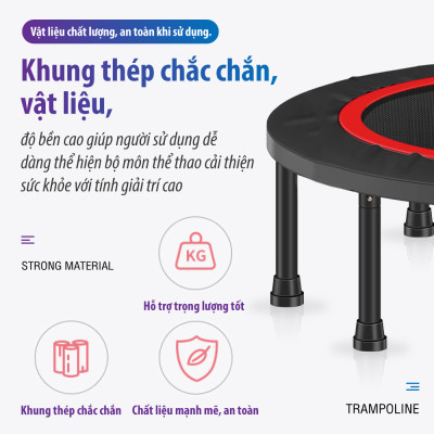 BG Sàn nhún lò xo cao cấp Trampoline 40 - 50 INCH Bật Nhảy Lò Xo Cho Trẻ Vui Chơi Phát Triển Vận Động An Toàn Cho Bé và Người Lớn- Hàng nhập khẩu