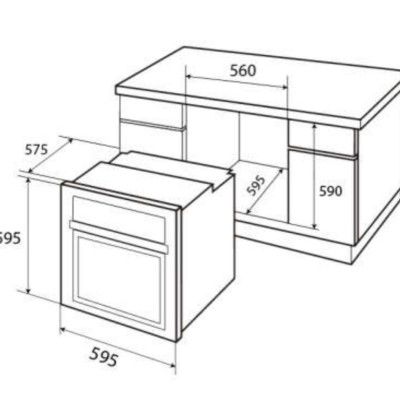 LÒ NƯỚNG ÂM TỦ KAFF KF-BI75TFT - 75L Thổ Nhĩ Kỳ - Hàng Chính Hãng