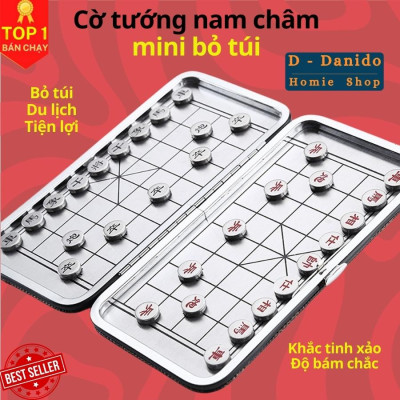 HỘP DA size 17x15cm bộ dụng cụ cắt móng tay 12 chi tiết làm bằng thép không gỉ cao cấp - Cờ tướng nam châm mini D Danido