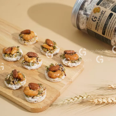 Snack gạo lứt phủ granola siêu hạt GUfoods - Bữa ăn nhẹ tiện lợi, Giàu dinh dưỡng, Ăn vặt healthy, Eat clean, Thuần chay
