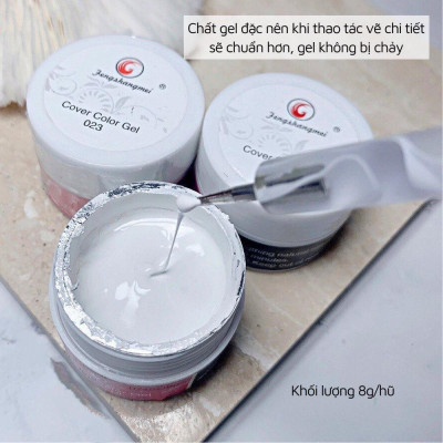 Gel Vẽ Đen Trắng FENGSHANGMEI Cao Cấp Siêu Đặc Mướt 10ml, Tạo Nét Sắc Nét, Dễ Dàng Kẻ Viền Và Vẽ Hoạt Hình, Làm Nail Chuyên Nghiệp Sơn Gel Nữ