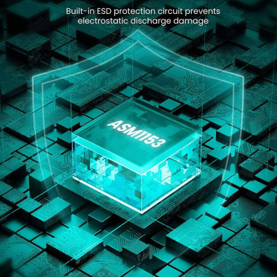 Ugreen UG10904CM352TK tích hợp cáp Type C hỗ trợ 10TB Hộp đựng ổ cứng 2.5 inch - HÀNG CHÍNH HÃNG