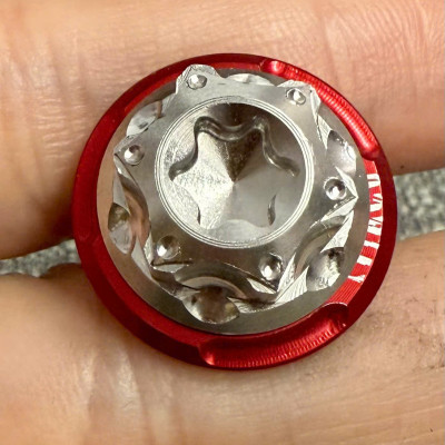 Ốc tay thắng đĩa kiểu SALAYA kèm tán hở 6li và long đền đỏ kitaco gắn Tay Thắng Đĩa xe máy Sirius,Exciter,Winner,Pcx