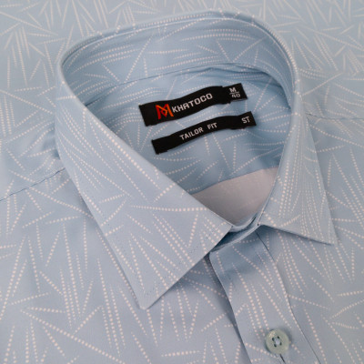 Áo sơ mi nam ngắn tay Khatoco A1MN468T2-CNIN672-2612-N