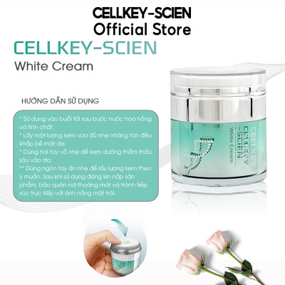 Combo 2 Kem Dưỡng Trắng Da Tế Bào Gốc Hàn Quốc Cấp Ẩm Xóa Nhăn Phục Hồi Trẻ Hoá Da Và Chống Lão Hoá Cellkey-Scien White Cream (60g)