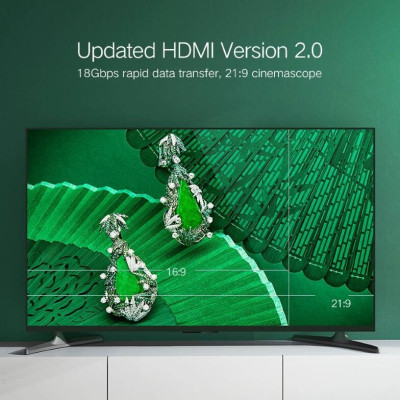 Ugreen UG30190HD116TK 1.5M màu Đen Cáp tín hiệu HDMI chuẩn 1.4 hỗ trợ phân giải 4K * 2K - HÀNG CHÍNH HÃNG