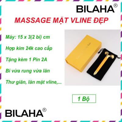 Máy massage mặt 2 bi lăn, cây lăn mặt nâng cơ trẻ hóa làn da, chống nhăn chống nếp (có hàng sẵn) (Hàng Chính Hãng)