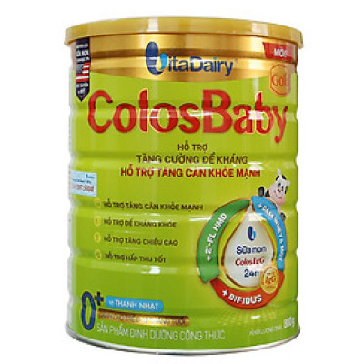 Sữa công thức ColosBaby Gold 0+ vị THANH NHẠT lon 800G (0-12 tháng)