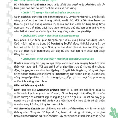 Sách - Mastering English Grammar - 180 Ngày Làm Chủ Ngữ Pháp Tiếng Anh