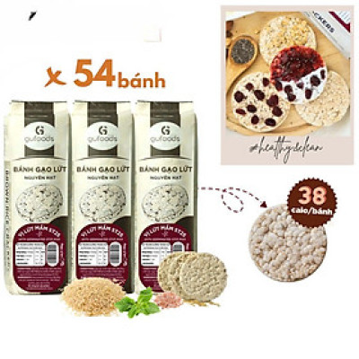 Combo 3 Gói Bánh Gạo Lứt Vị Lứt Mầm ST25 (Mỗi Gói 170g) - Thực Phẩm Bổ Sung Dinh Dưỡng Cho Người Tiểu Đường, Người Ăn Chay, Ăn Kiêng, Giảm Cân, Tập Gym, Eat Clean, Hàm Lượng Chất Xơ Cao