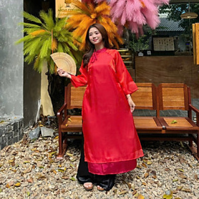 Áo dài cách tân áo dài thích hợp đi chơi đi chợ tết Ái Khuê Miều Est.2013