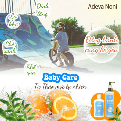 Dầu gội sữa tắm thảo mộc 2 trong 1 cho bé - 100% từ thảo dược thiên nhiên có khả năng kháng khuẩn và làm sạch như khổ qua rừng, lá khế, sài đất, … giúp làm sạch và bảo vệ làn da bé, ngăn ngừa mụn nhọt, rôm sẩy