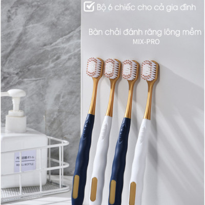 Combo 6 Bàn Chải Đánh Răng Nội Địa Trung CHOCOIKES Lông Mềm, Bót Đánh Chải Siêu Êm, Làm Sạch Sâu Đánh Sạch Mảng Bám -HÀNG CHÍNH HÃNG MINIIN