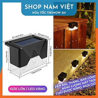 Đèn Led Năng Lượng Mặt Trời Dán Bậc Thang, Hàng Rào Trang Trí Ngoài Trời - Chính Hãng NAVIVU