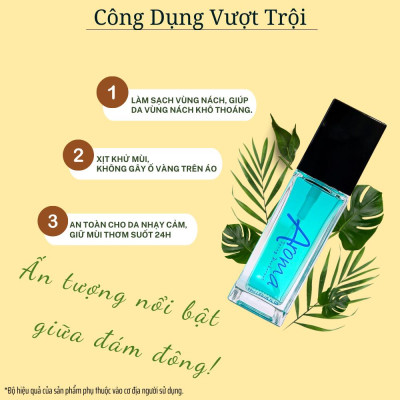 COMBO 2 Lọ Xịt Khử Mùi Toàn Thân AROMA 50ml, Giúp Ngăn Tiết Mồ Hôi, Khử Mùi Hôi Nách, Không Ố Vàng