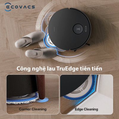 Robot Hút Bụi Lau Nhà Ecovacs T30S Combo Xòe Giẻ, Giặt Nước Nóng Lực Hút 11.000 Pa - Hàng Chính Hãng
