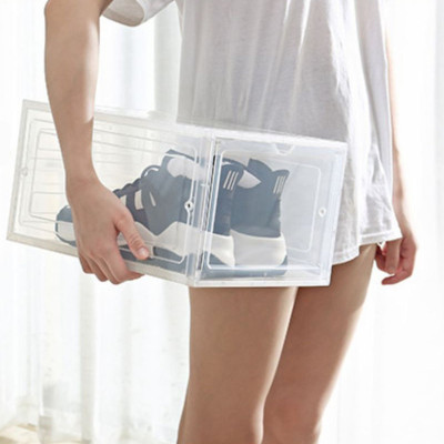 Hộp Đựng Giày Dép Bằng Nhựa Cứng Nắp Trong Suốt - Chịu Lực Tốt - Cửa Nam Châm - Dễ Dàng Tháo Lắp - Hàng Cao Cấp