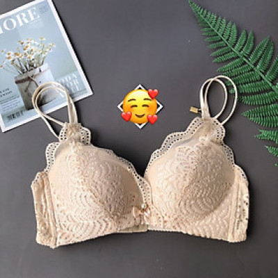 Áo Ngực Ren Hoa Điệu Đà Dễ Thương Không Gọng Kèm Mút Đệm