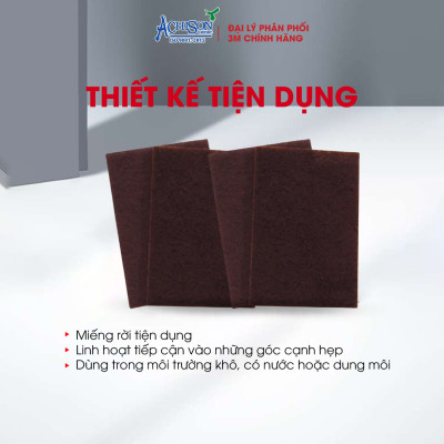 Nhám Bùi Nhùi Cao Cấp 3M Scotch Brite 7447 - Làm Sạch, Mài Cạnh, Cải Thiện Bề Mặt,Làm Xước