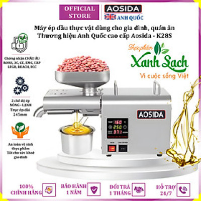 Máy ép dầu ăn thực vật nóng và lạnh dùng cho thương hiệu Anh Quốc Aosida K28S cao cấp - Hàng Nhập Khẩu