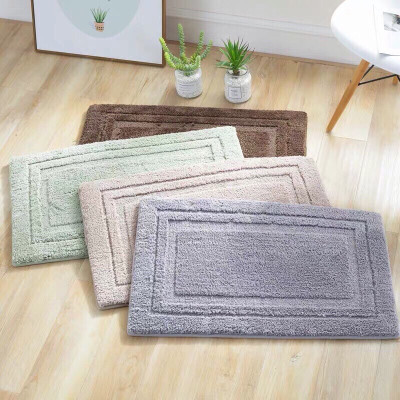 Thảm lau chân, thảm chùi chân thấm nước ROOM MAT sợi len trơn chống trượt, cho phòng khách, phòng tắm - Giao màu ngẫu nhiên