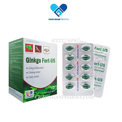Viên tuần hoàn não GINKGO FORT – US USP Hộp 30 viên