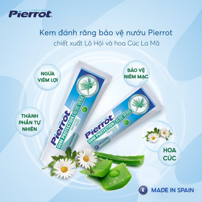 [ Mua 2 tặng 1 bàn chải ] Kem đánh răng bảo vệ nướu Pierrot 75ml