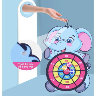 Trò Chơi Bảng Phi Tiêu Ném Bóng Dính Vui Nhộn Giúp Bé Phát Triển Thể Chất Tặng Kèm 3 Bóng