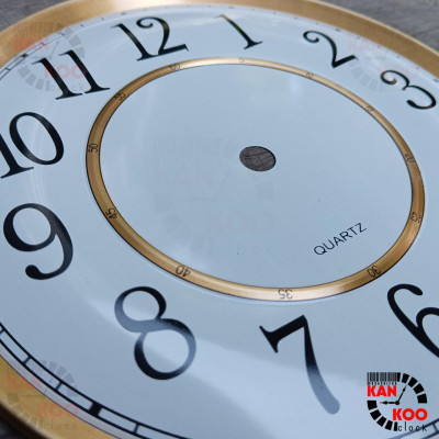 Mặt số đồng hồ treo tường nhôm dập nổi kiểu số HỌC TRÒ đường kính 18cm