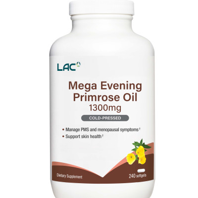 VIÊN UỐNG DẦU HOA ANH THẢO HỖ TRỢ CÂN BẰNG NỘI TIẾT TỐ LAC MEGA EVENING PRIMROSE OIL 1300MG (240 VIÊN)