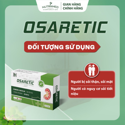 Viên uống Osaretic hỗ trợ hiệu quả sỏi thận và sỏi mật (30 viên) - Nutramed