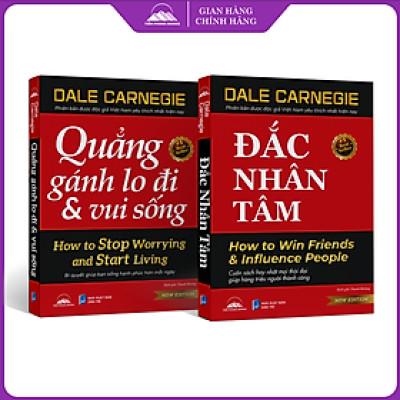 Sách - Combo Đắc Nhân Tâm + Quẳng Gánh Lo Đi Và Vui Sống - Tái Bản 2024 - Bìa Đỏ