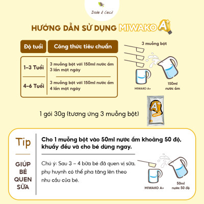 Combo 5 Hộp Sữa Công Thức Hữu Cơ Miwako A+ Vị Vani 700g (3.5Kg) Nhập Khẩu Malaysia, Sữa Hạt Cho Bé Từ 1-6 Tuổi Giúp Phát Triển Trí Não Chiều Cao