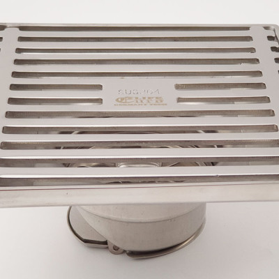 Phễu thu sàn - thoát sàn chống hôi Inox SUS 304, 10cm x 10cm Eurolife EL-HG04 ( Trắng bạc)